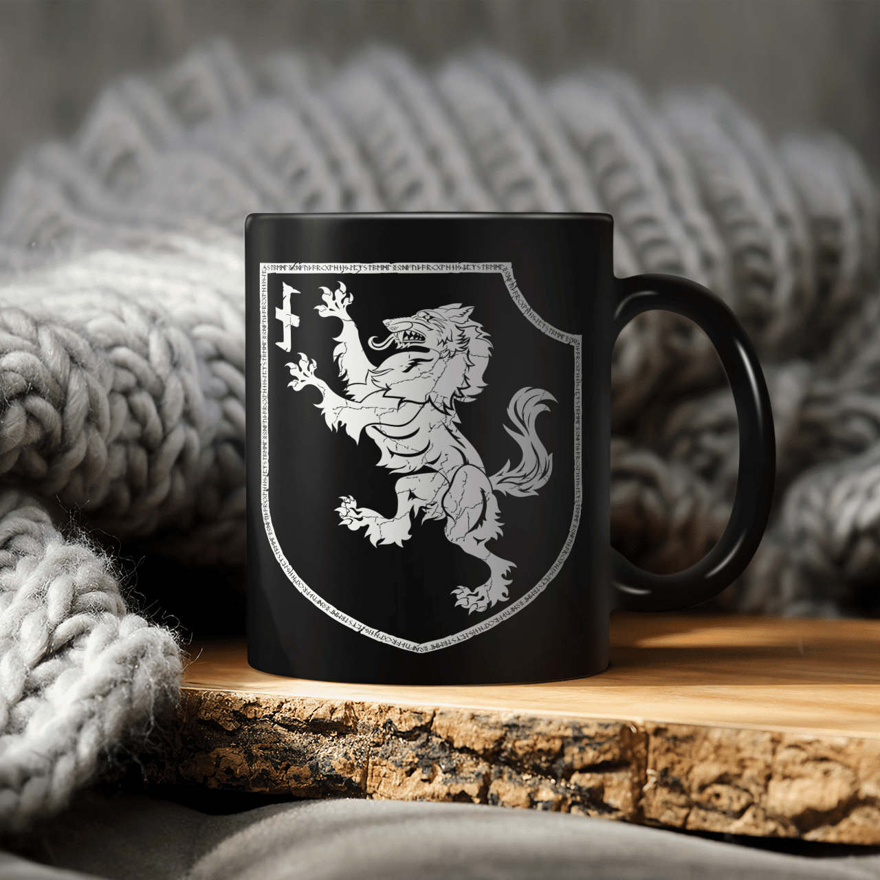 Fenrir Shield Runic - Viking Mug - Myvikinggear Store