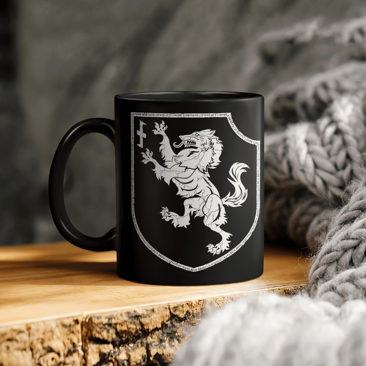 Fenrir Shield Runic - Viking Mug - Myvikinggear Store