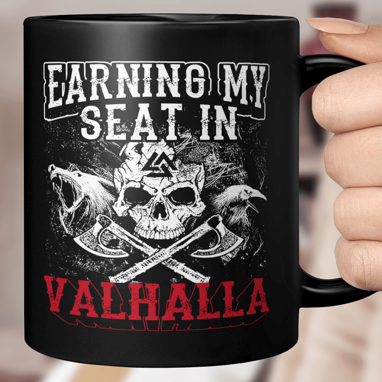 Earning My Seat In Valhalla - Viking Mug - Myvikinggear Store