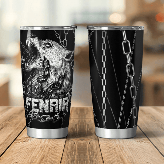 Viking Fenrir Is Bound By Chains - Viking Tumbler - Myvikinggear Store