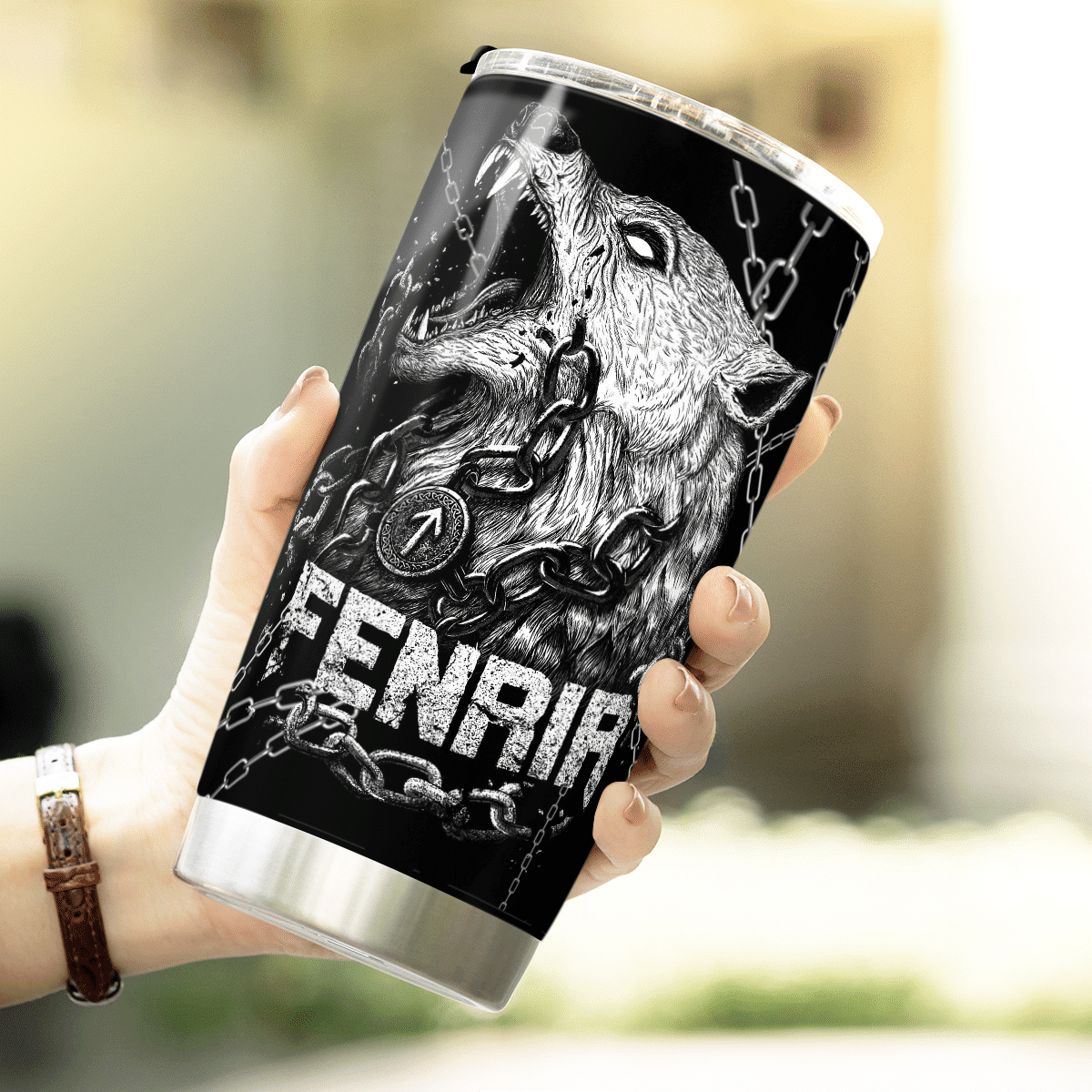 Viking Fenrir Is Bound By Chains - Viking Tumbler - Myvikinggear Store