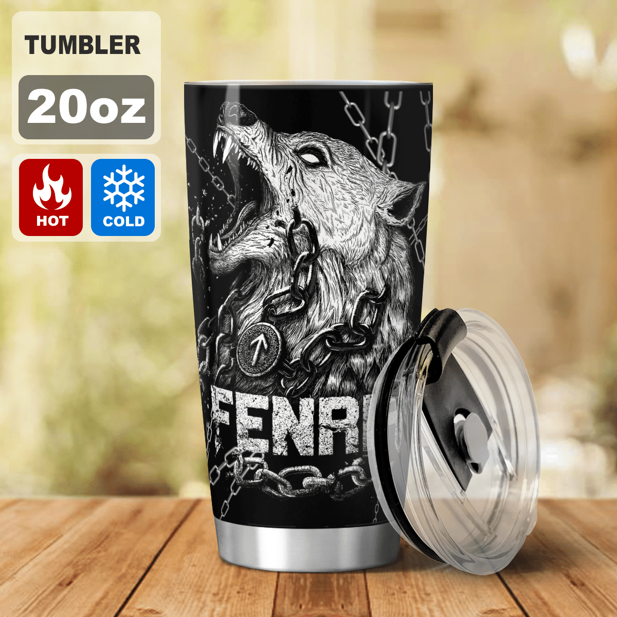 Viking Fenrir Is Bound By Chains - Viking Tumbler - Myvikinggear Store