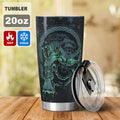 Wolf Fenrir And Helm Of Awe - Viking Tumbler - Myvikinggear Store