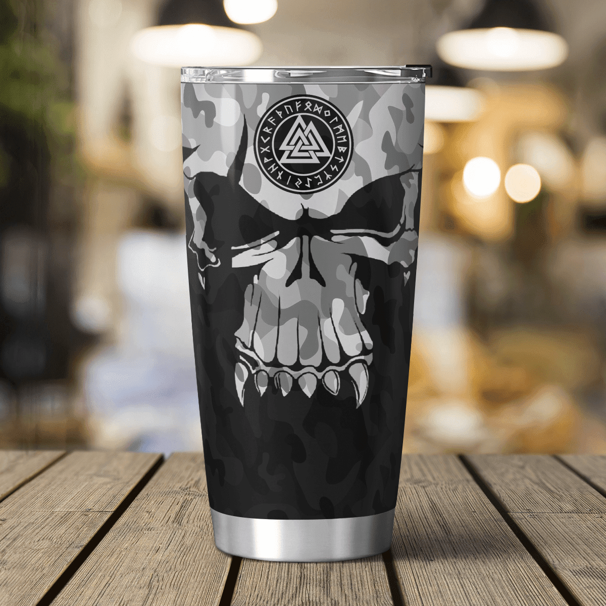 Viking Skull Camo Tumbler | Viking Tumbler | Myvikinggear Store