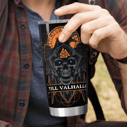 Till Valhalla - Raven Viking - Viking Tumbler - Myvikinggear Store