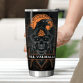 Till Valhalla - Raven Viking - Viking Tumbler - Myvikinggear Store