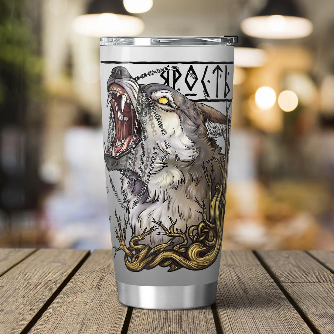 Viking Wolf Fenrir Tumbler - Viking Tumbler - Myvikinggear Store