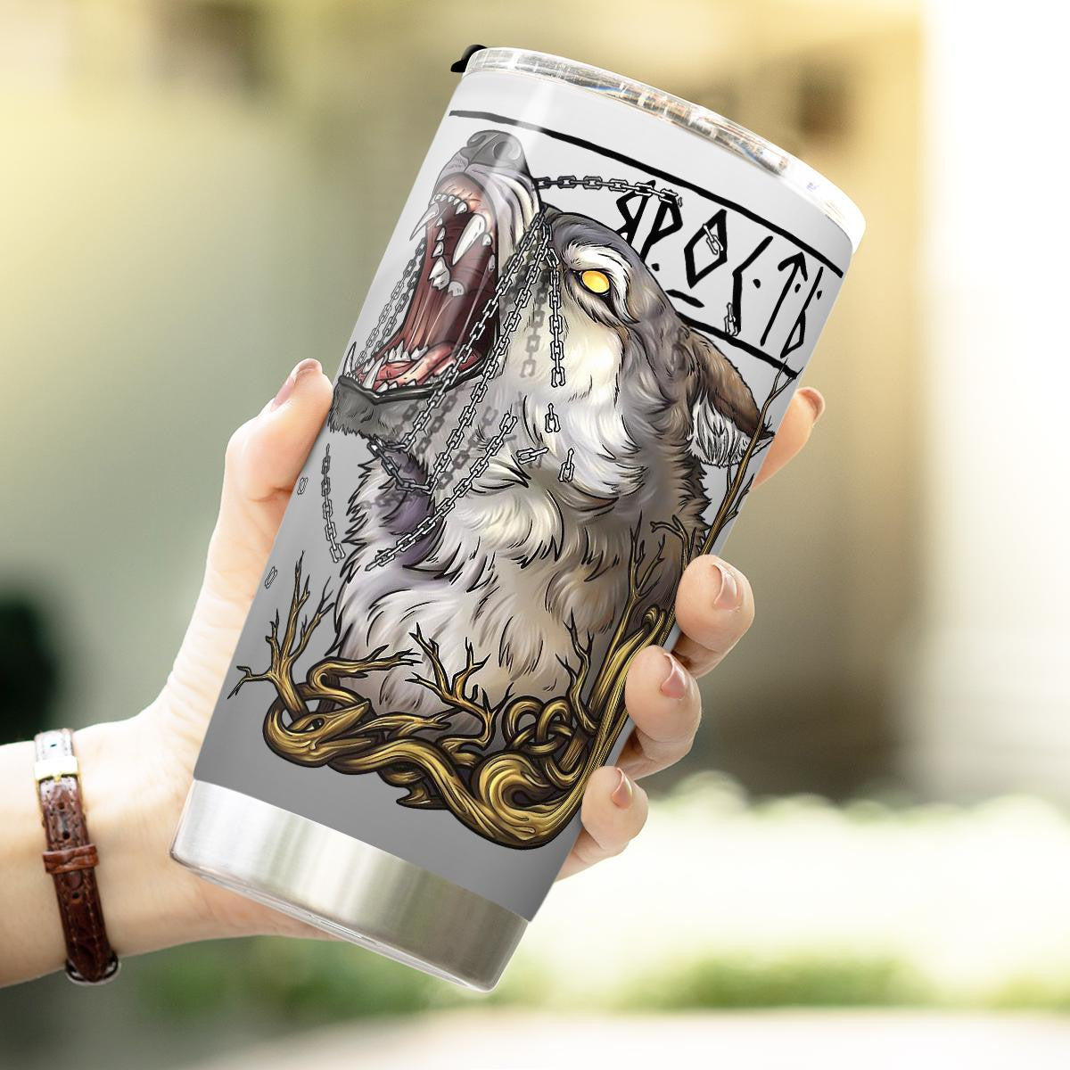 Viking Wolf Fenrir Tumbler - Viking Tumbler - Myvikinggear Store