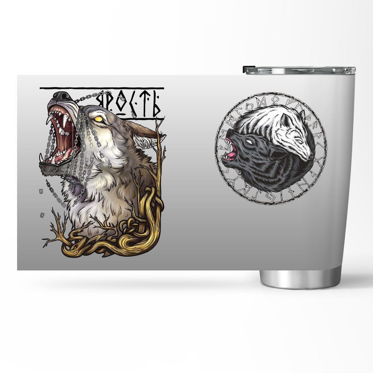 Viking Wolf Fenrir Tumbler - Viking Tumbler - Myvikinggear Store