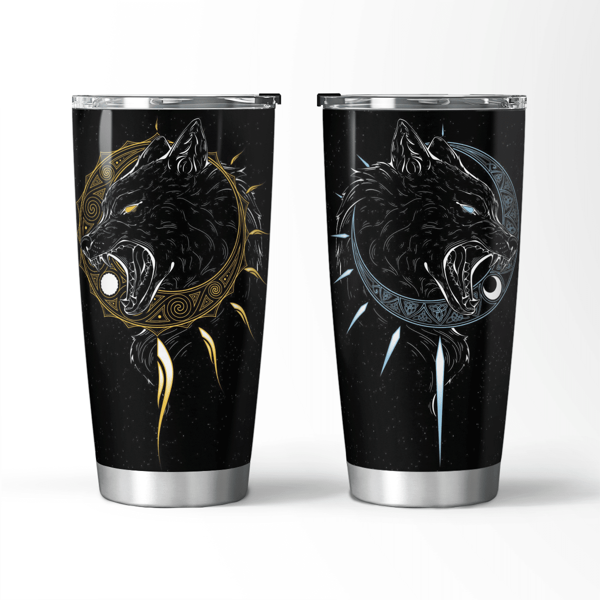 The Sons of Fenrir Skoll and Hati - Viking Tumbler - Myvikinggear Store