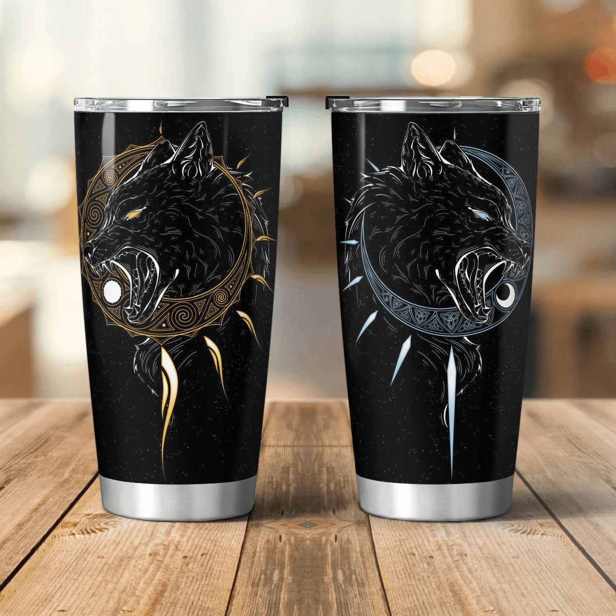 The Sons of Fenrir Skoll and Hati - Viking Tumbler - Myvikinggear Store