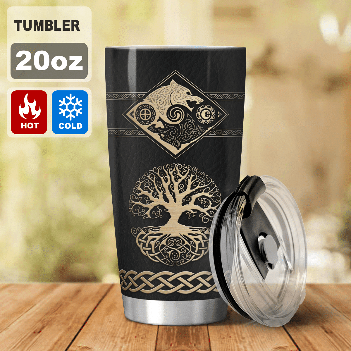 The Sons of Fenrir Skoll and Hati - Viking Tumbler - Myvikinggear Store