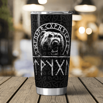 Viking Bear And Raven Tumbler | Viking Tumbler | Myvikinggear Store