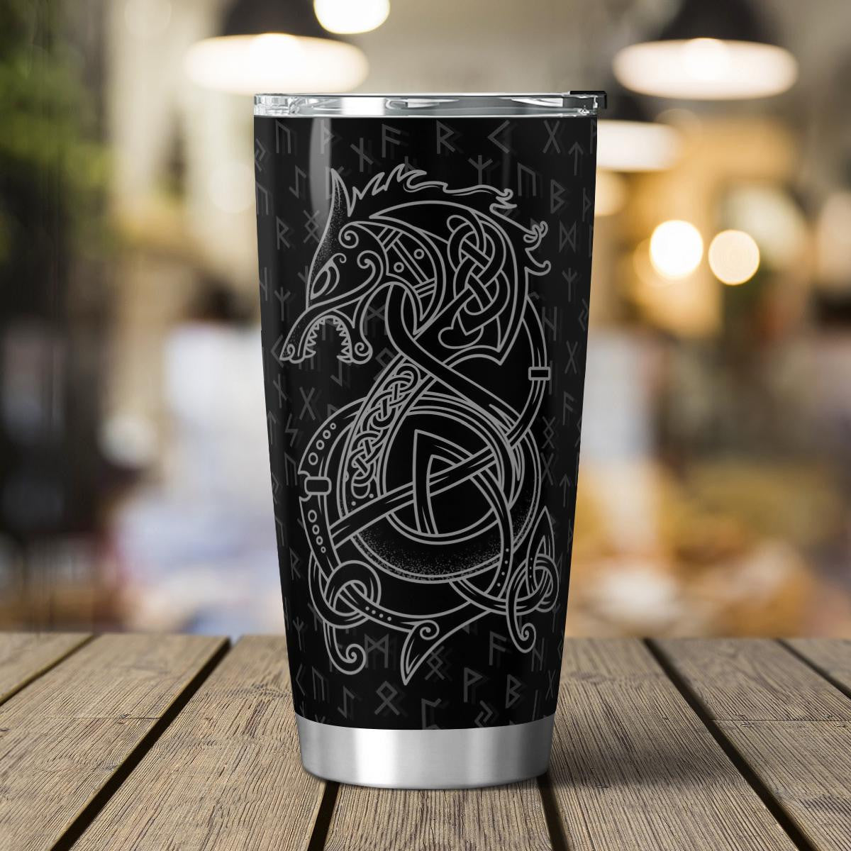 Viking Fenrir With Rune - Viking Tumbler - Myvikinggear Store