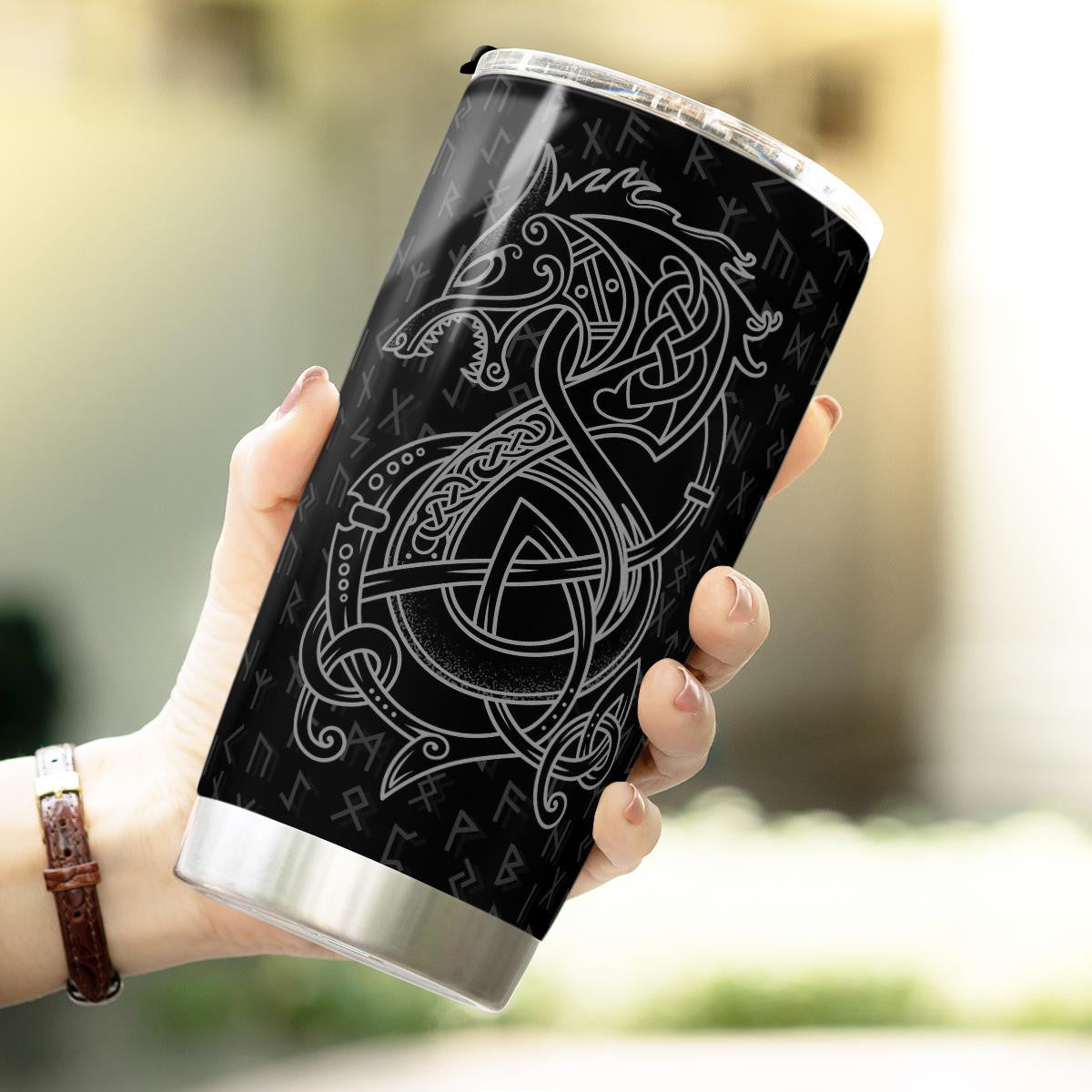 Viking Fenrir With Rune - Viking Tumbler - Myvikinggear Store