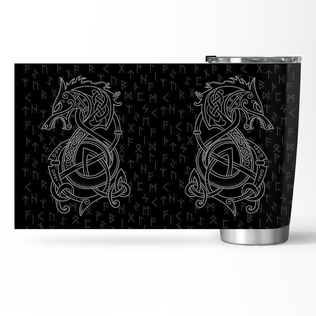 Viking Fenrir With Rune - Viking Tumbler - Myvikinggear Store