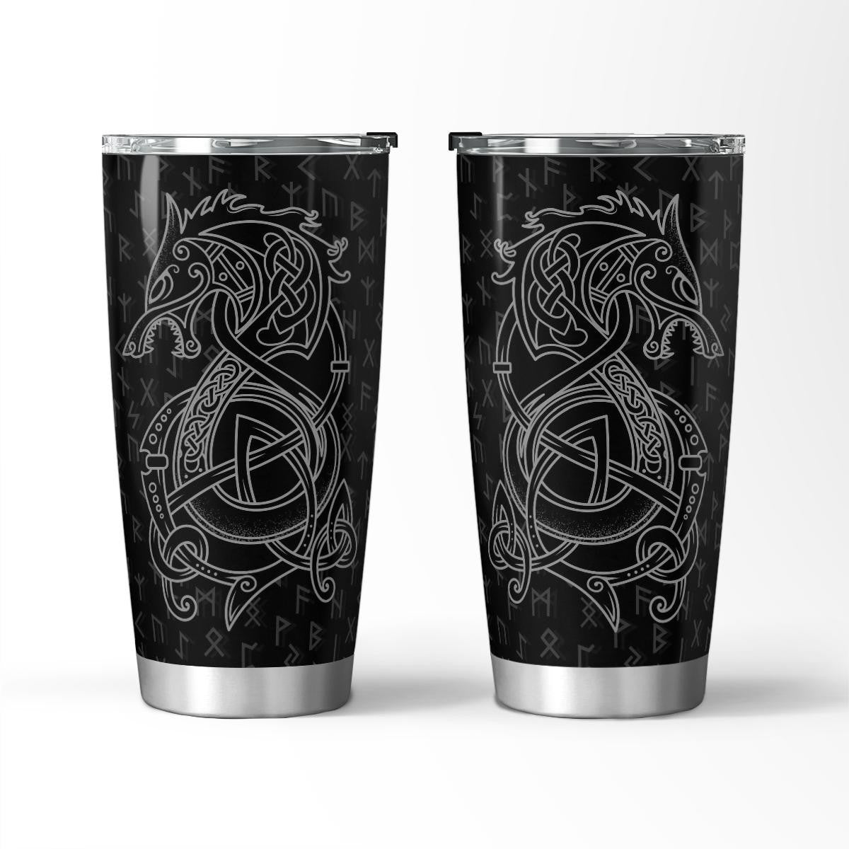 Viking Fenrir With Rune - Viking Tumbler - Myvikinggear Store