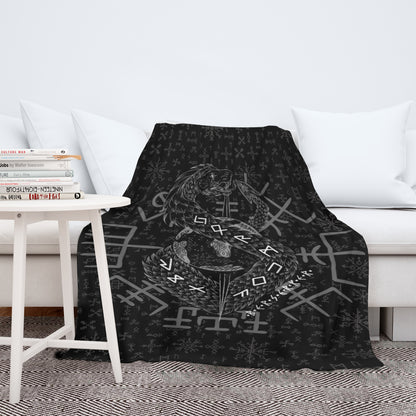 Jormungandr Berserker - Viking Fleece Blanket