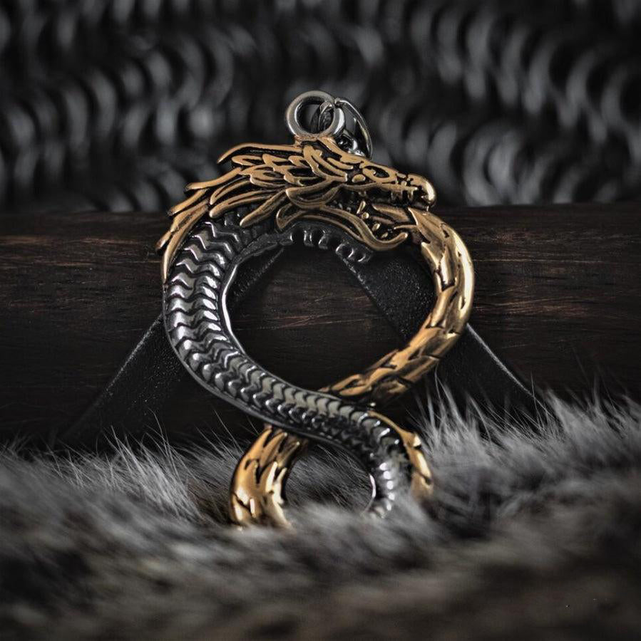 Silver-Gold Jormungandr Necklace