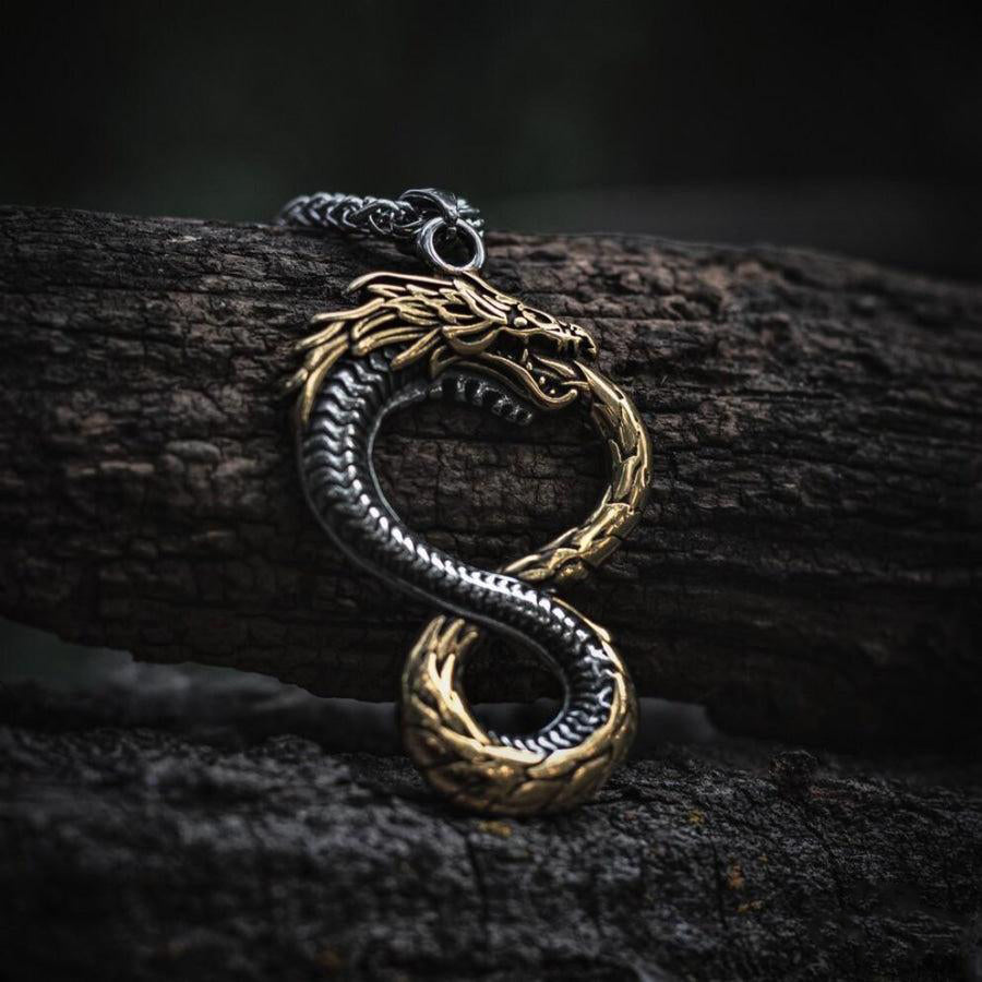 Silver-Gold Jormungandr Necklace