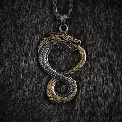 Silver-Gold Jormungandr Necklace